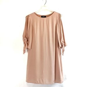 Lulu's | Cold Shoulder Dusty Pink Shift Dress Sz S